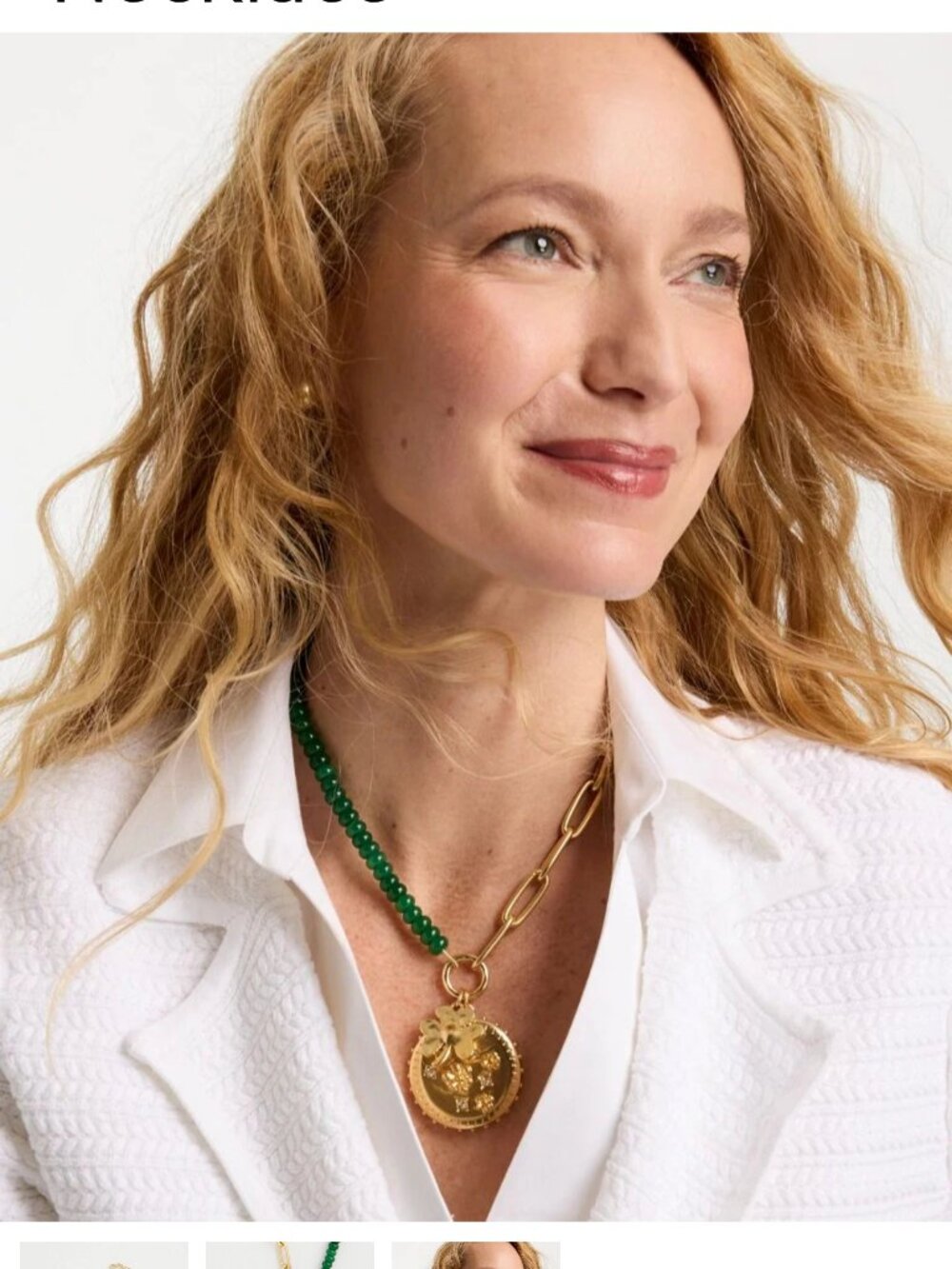 Chico's Short Clover Pendant Necklace